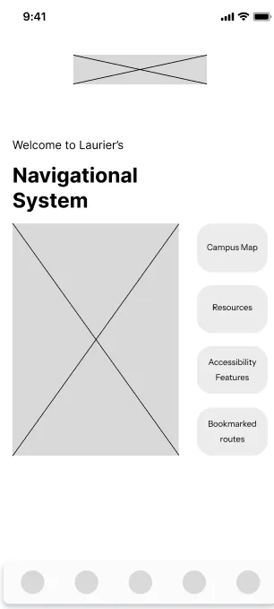 Low fidelity wireframe