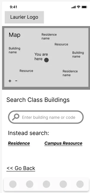 Low fidelity wireframe