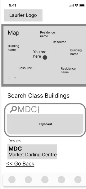 Low fidelity wireframe